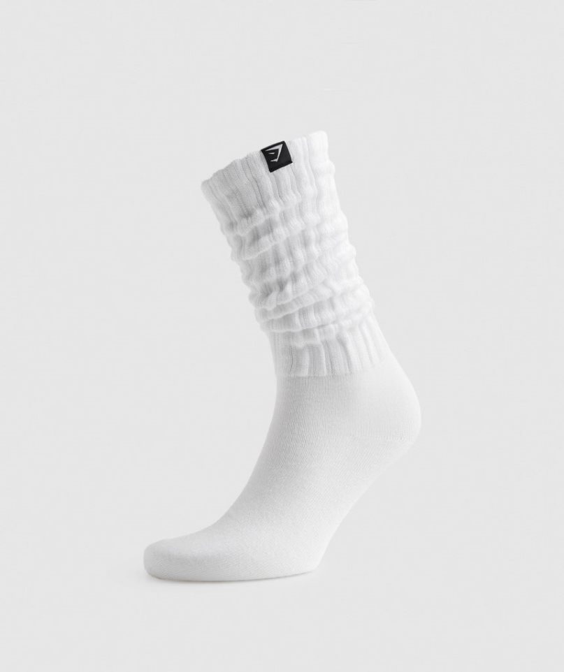 Gymshark Comfy Rest Day Socks White | NZ 9MLAFX